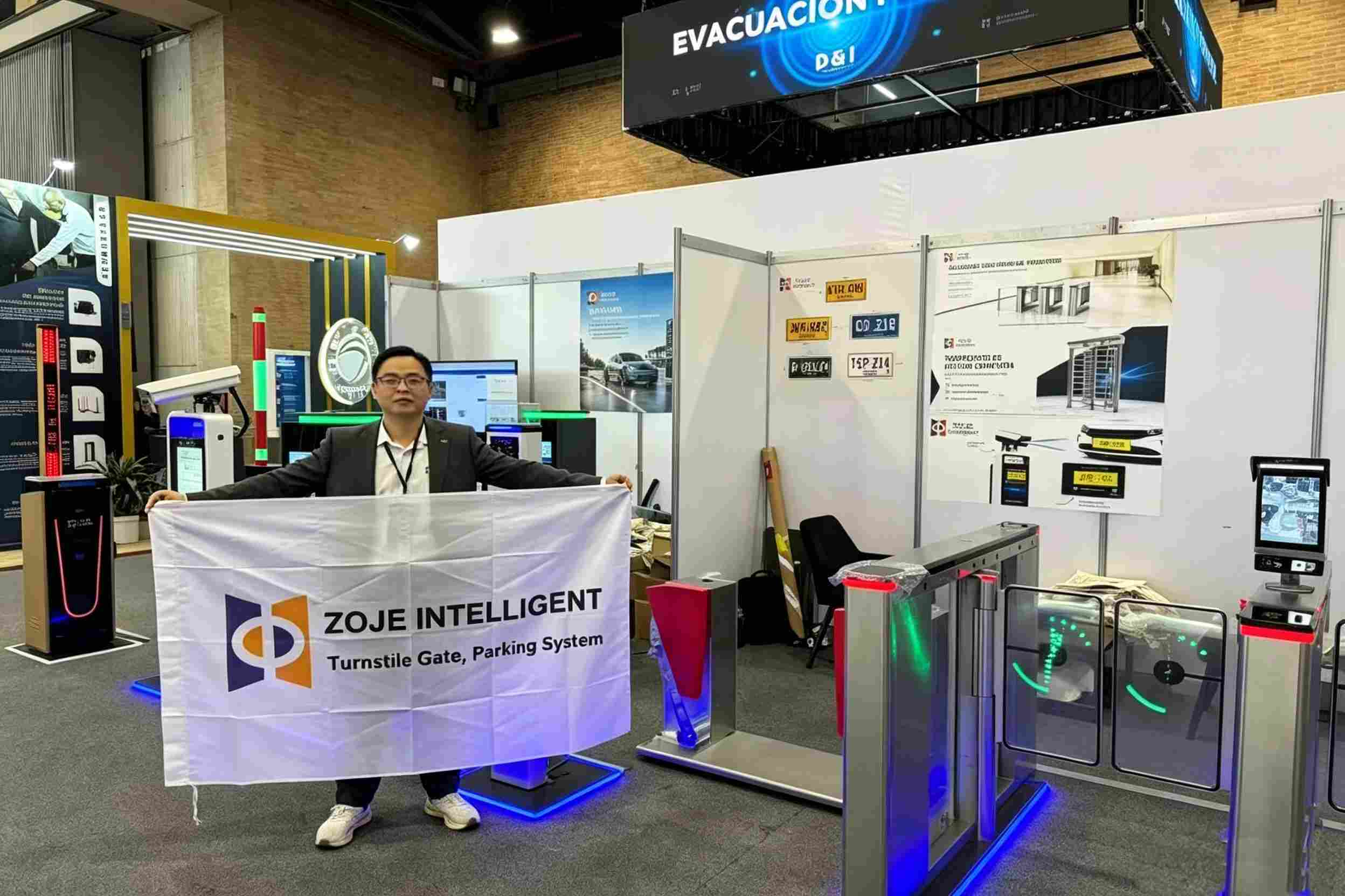 ZOJE Menunjukkan Pintu Turnstile dan Sistem Tempat Letak Kereta di Bogotá