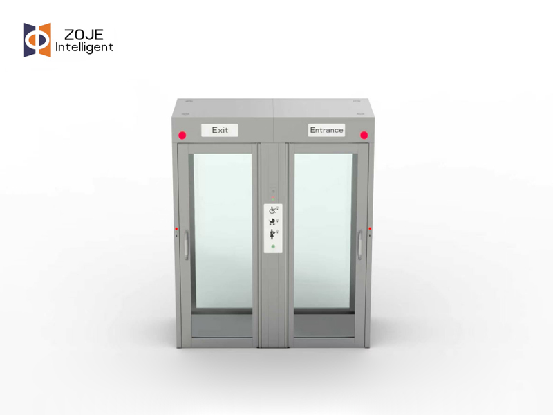 ZOJE Menghantar Turnstile Ketinggian Penuh Kaca AB Tersuai untuk Kedai Barang Kemas A.S